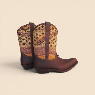 Pair of Vintage Western Boots with Kelim