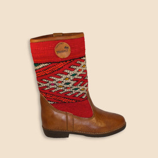 DUENA Kelim Boots Cognac Hoog
