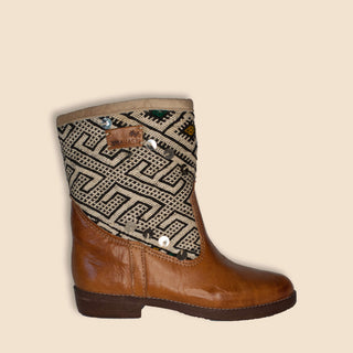 PAQUITA Kelim Boots Cognac Laag