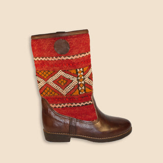 PEPA Kelim Boots Kastanjebruin Hoog