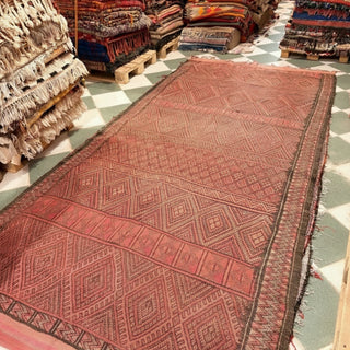 Kilim Carpet Pink Vintage