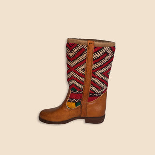 DINORA Kelim Boots Cognac Hoog