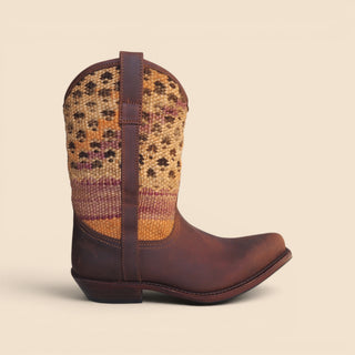 Western Boots with Vintage Kelim 
